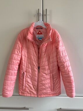 Columbia Coral Pink Quilted Jacket Girls Size 10/12